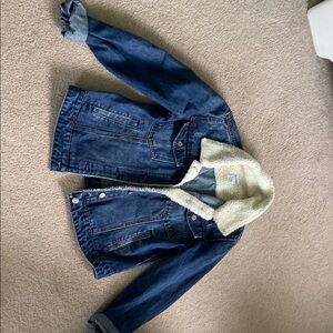 Kensie Blue Jean Jacket with Cozy Fleece Lining